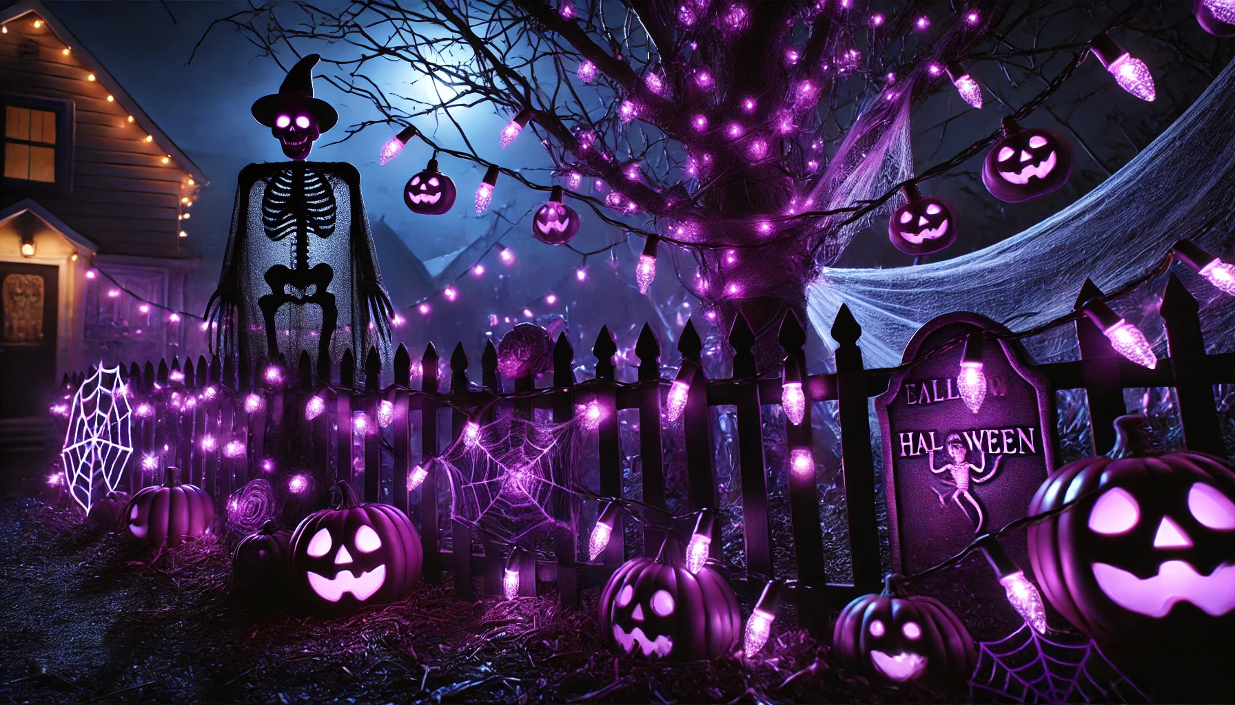 Light Up Your Halloween with Spooky and Stylish Purple LED Lights