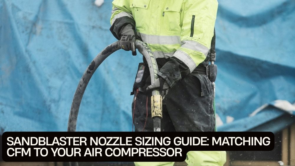 Sandblaster Nozzle Sizing Guide: Matching CFM to Your Air Compressor