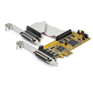 8-Port PCI Express RS232 Serial Adapter Card -PCIe to Serial DB9 Controller 16C1050 UART - Low Profile - 15kV ESD - Win/Linux
