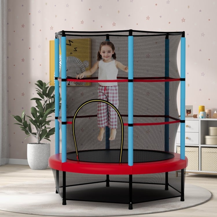 Kids Trampoline Recreational Bounce Jumper with Safety Enclosure Net