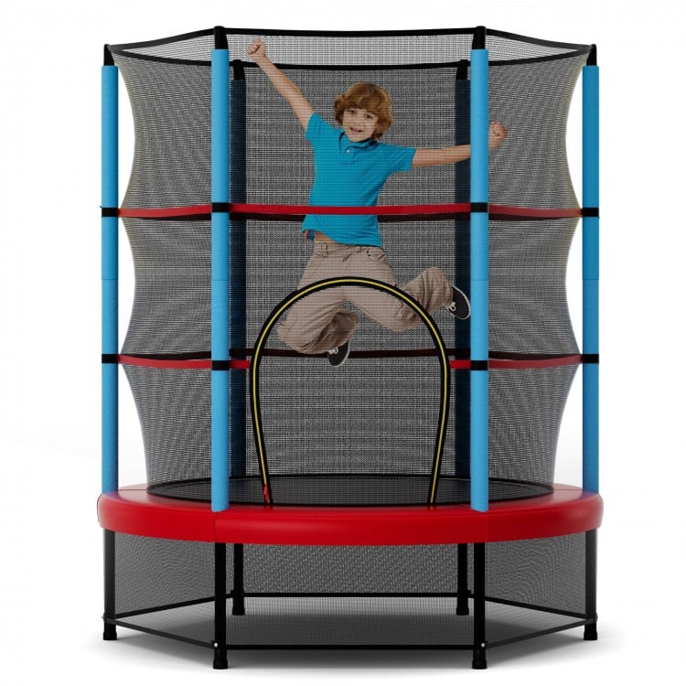 Kids Trampoline Recreational Bounce Jumper with Safety Enclosure Net
