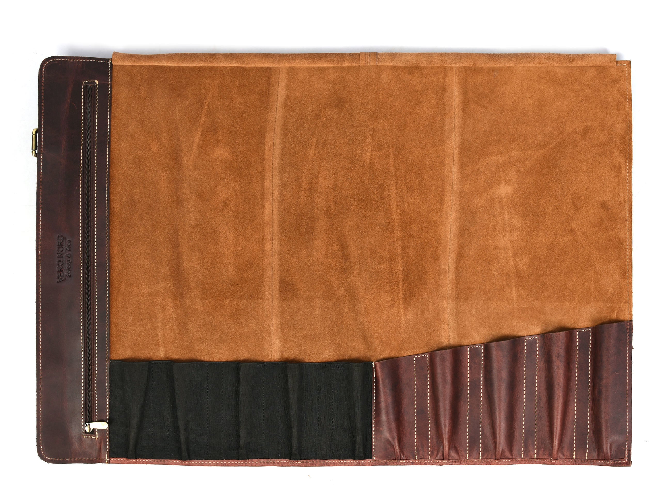 Bend Leather Chef Knife Roll 10 Slot