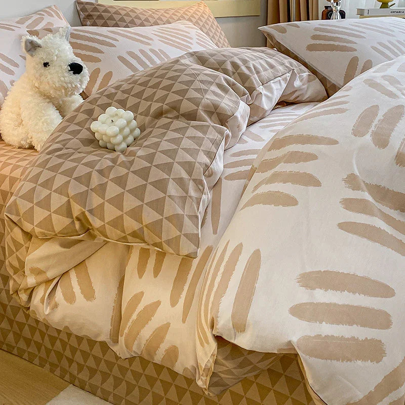 Pure Cotton Class A Four-piece Quilt Cover Household Pure Cotton Bed Sheet Duvet Cover