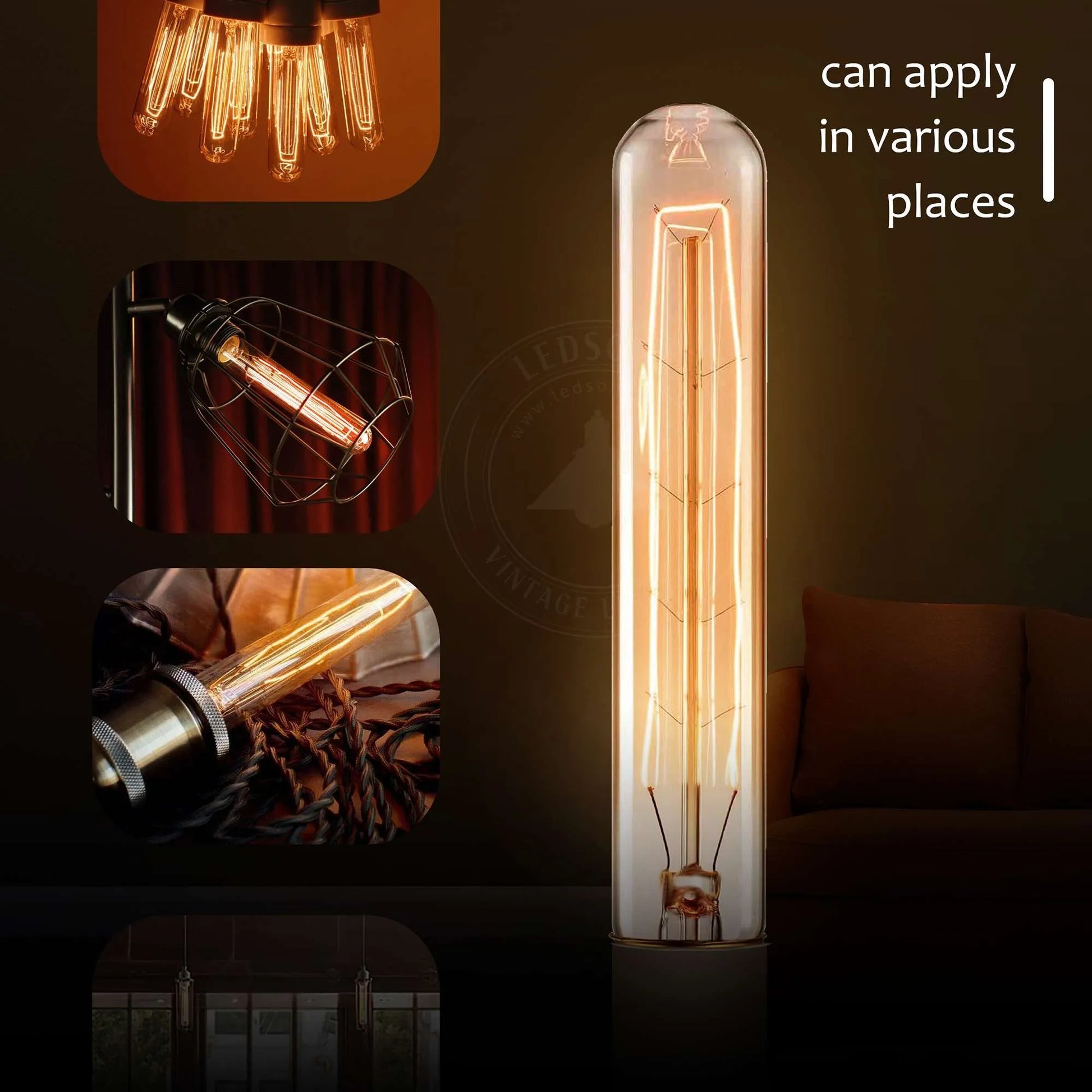 E26 T185 60W Vintage Retro Industrial Filament Bulb 1 / 2 / 3 / 5 pack ~ 1633