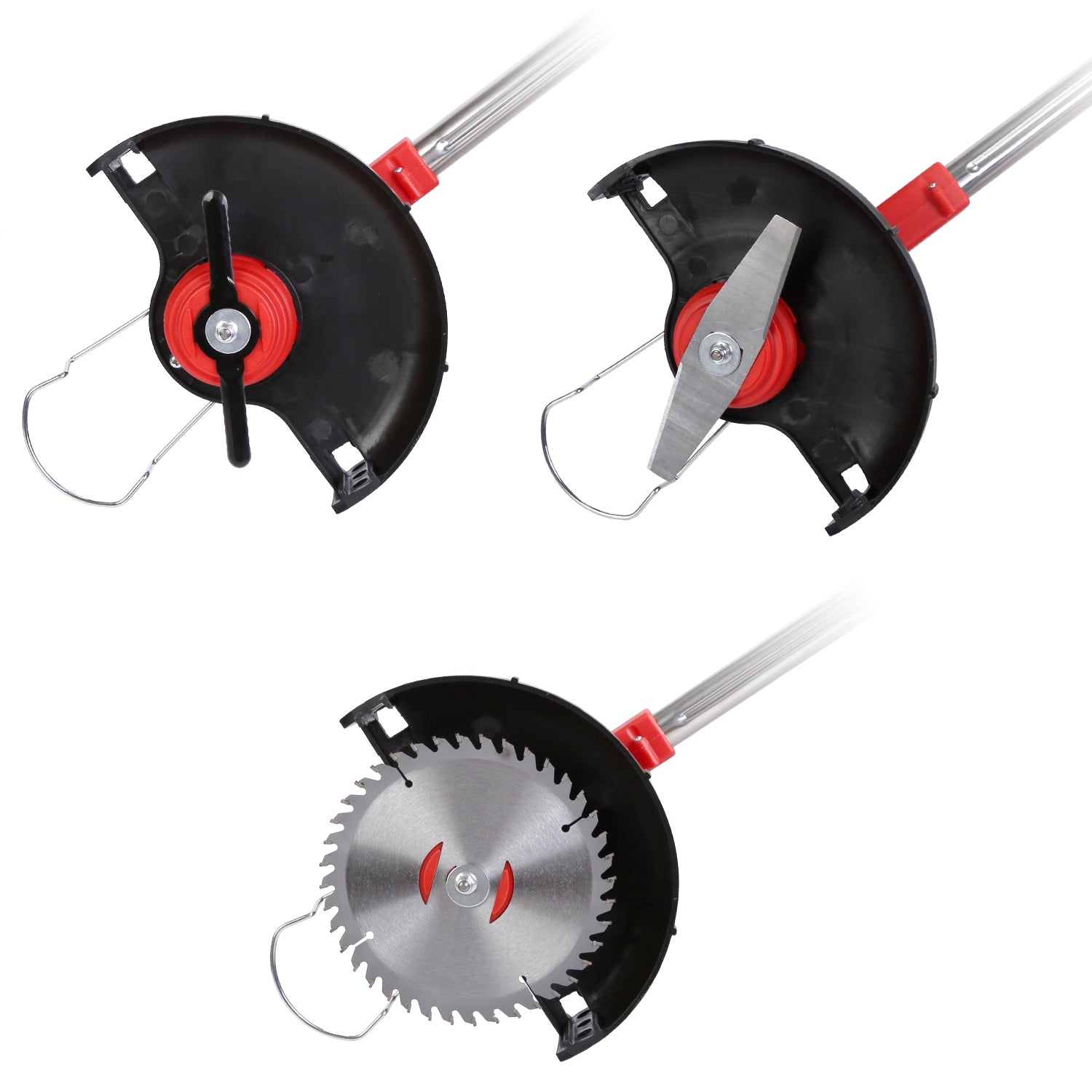 25Pcs Trimmer Blades Head Replacement Set 1Pc 5.91” Alloy Blade 4Pcs 5.71” Stainless Steel Blades 20Pcs 5.31” Plastic Blades For Cordless Weed Trimmer