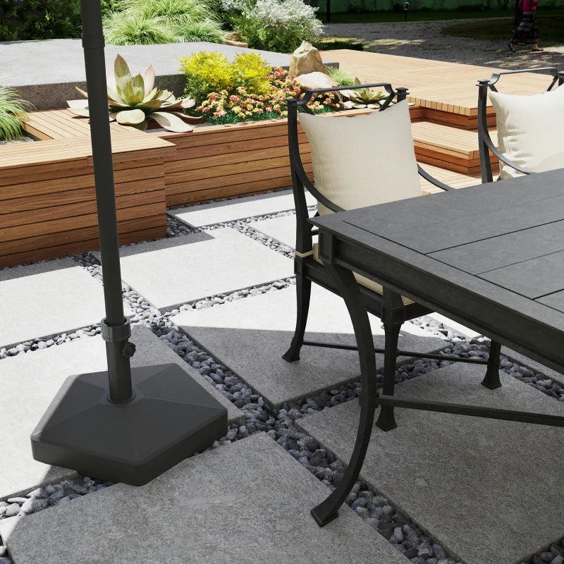 Patio Umbrella Base Holder, Heavy Duty Outdoor Umbrella Stand Base, Poolside, Black