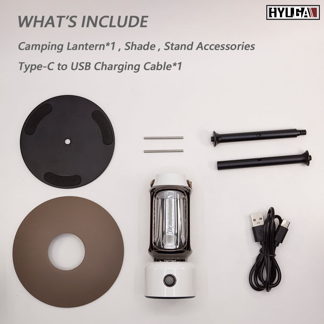 L-99 LED Mini Camping Lantern IPX4, Type-C Rechargeable Lamp, 5 Modes, Emergency Flashlight, Decoration, Outdoor Portable Light HYUGA (White)