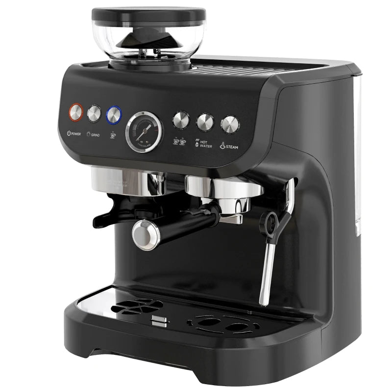 Espresso Machine, 15 Bar Barista Coffee Maker with Milk Frother, Fast Heating, Grinder for Espresso, Latte, Cappuccino