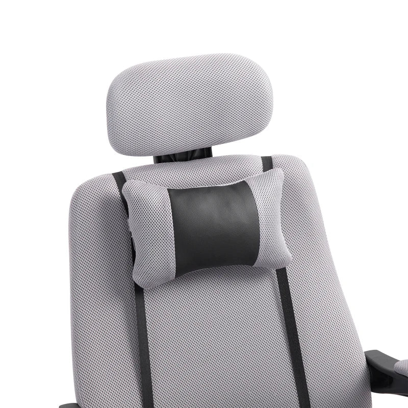 Ergonomic Executive High Back Office Chair with Footrest,Lumbar Support,Grey