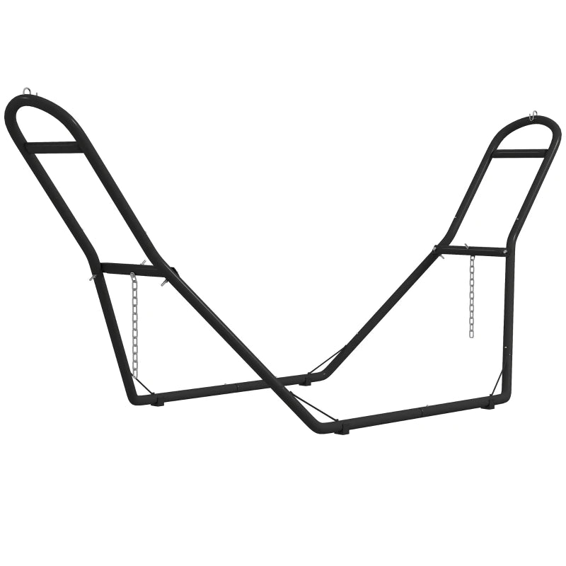 Hammock Stand with Adjustable Height Steel Frame for 0.8" -1.2" Person 109.4" Black