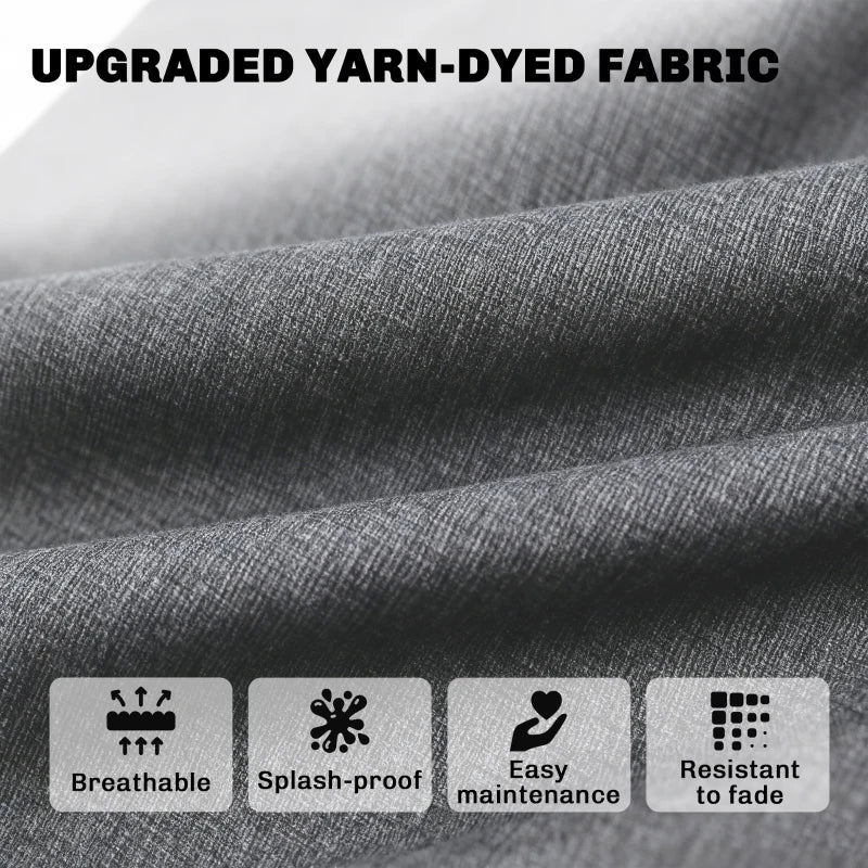 Outdoor Chair Cushions Set of 4, Fade Resistant Patio Chair Cushions for Outdoor Furniture, 24" x 24", Grey
