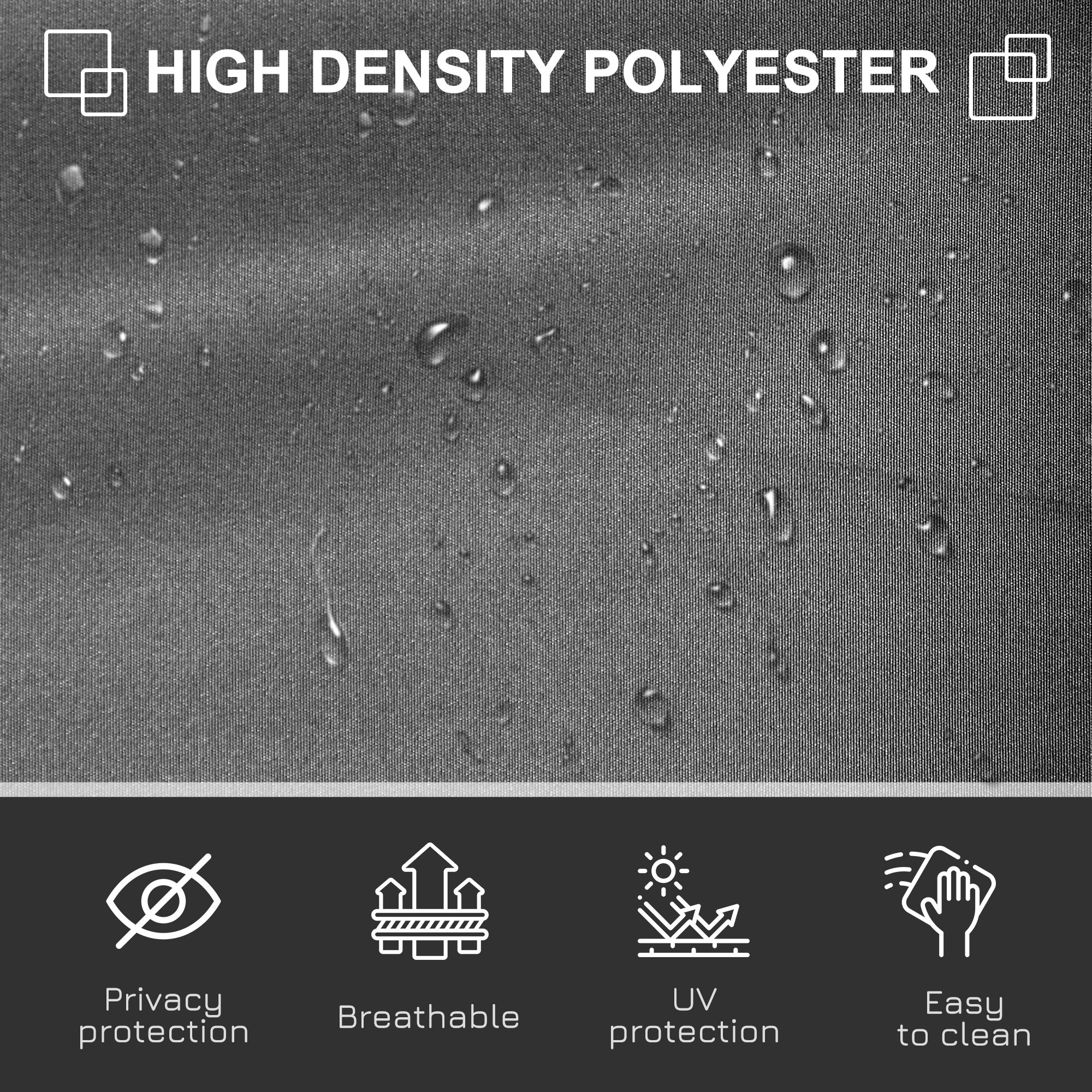 Outsunny Retractable Side Awning 118" x 63" UV Wind Resistant Outdoor Privacy Screen Folding Patio Light Grey