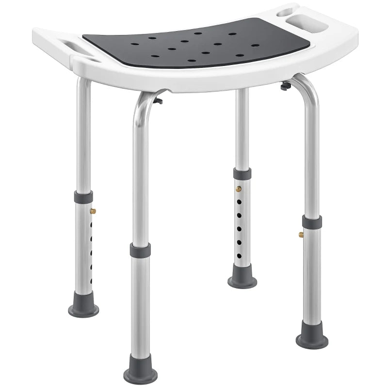 Height Adjustable Shower Chair Padded Bath Seat for Senior,