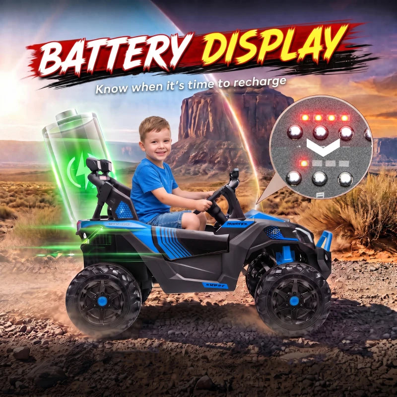 24V 2-Seater Kids Electric UTV Ride-On Truck – Dual 120W Motors, Remote Control, 4-Wheel Suspension & Storage Bed