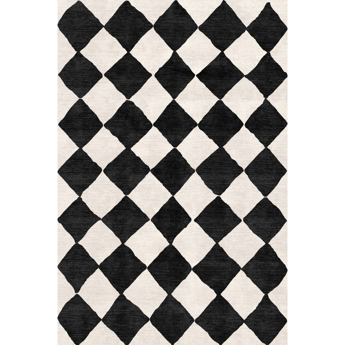 Trestres Checkered Black & Ivory Rug