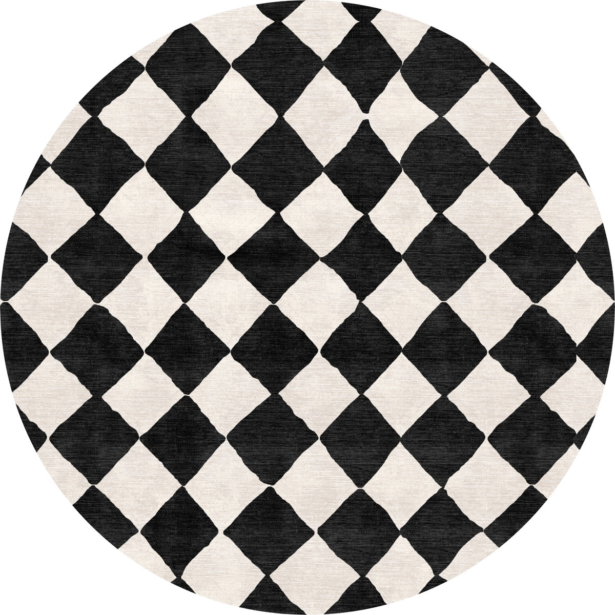 Trestres Checkered Black & Ivory Rug