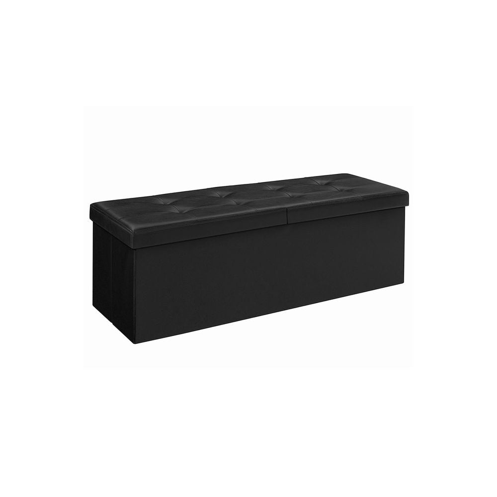 SONGMICS Folding Storage Ottoman Bench with Flipping Lid