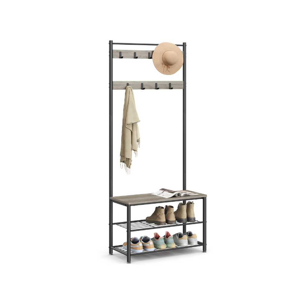 VASAGLE Coat Rack with Shoe Storage Bench