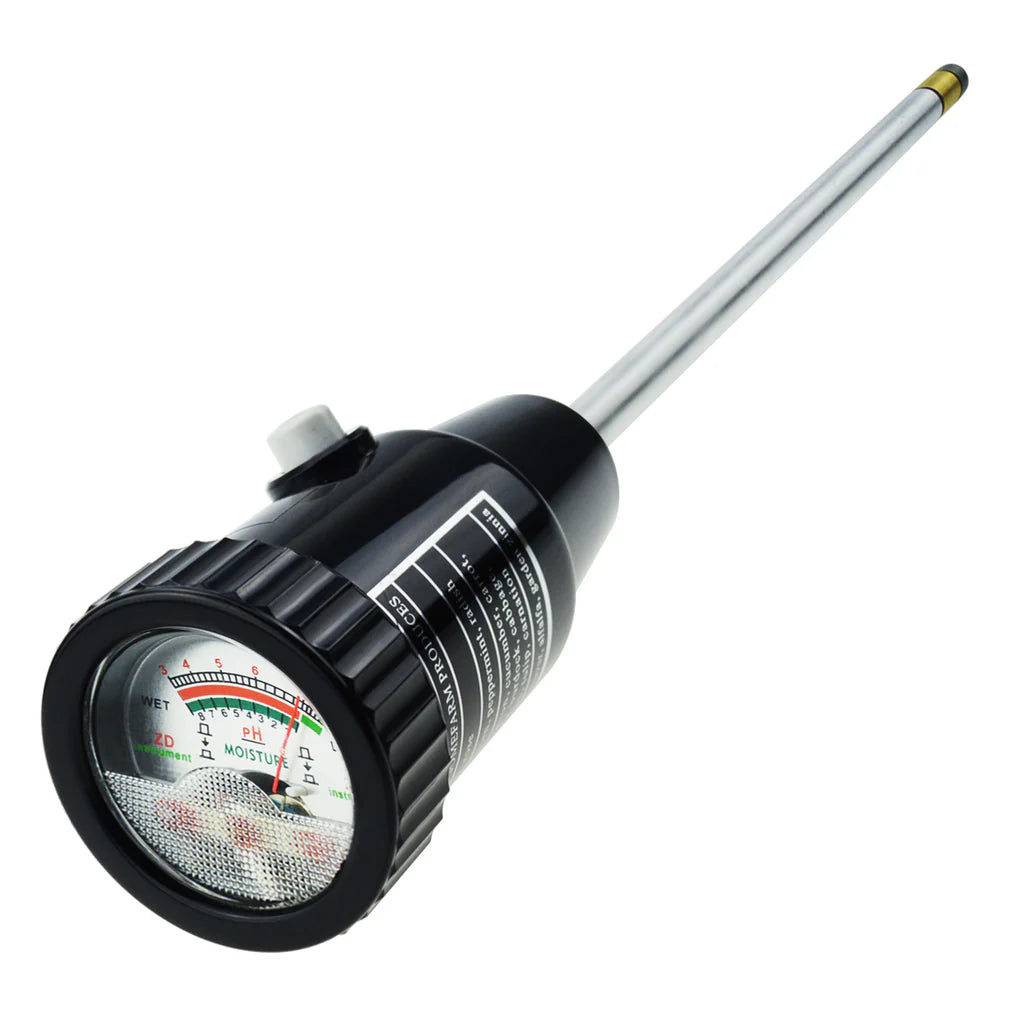 Soil pH & Moisture Tester Meter with 295mm Waterproof Probe
