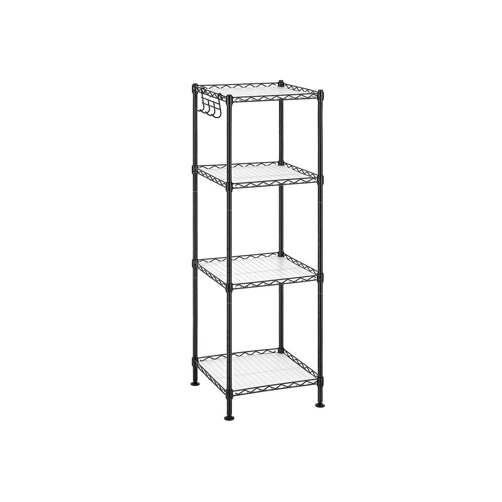 SONGMICS Bathroom Shelf with 5 PP Shelf Liners, Removable Hook