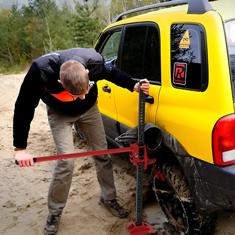 3 Tonne/6600 lb Farm Jack, 48" High Lift Jack for 4x4 Tractors Trucks Agricultural Lifting, Red