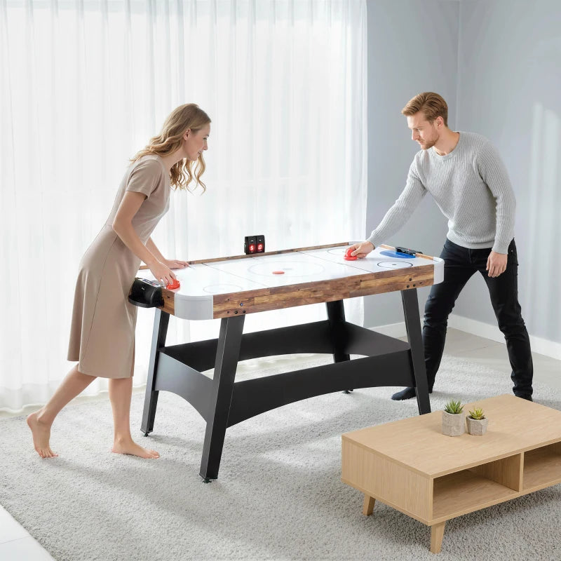 Soozier 61" Air Hockey Table, Arcade Game Table with LED Scoreboard and Manual Scorers, Pushers, Pucks