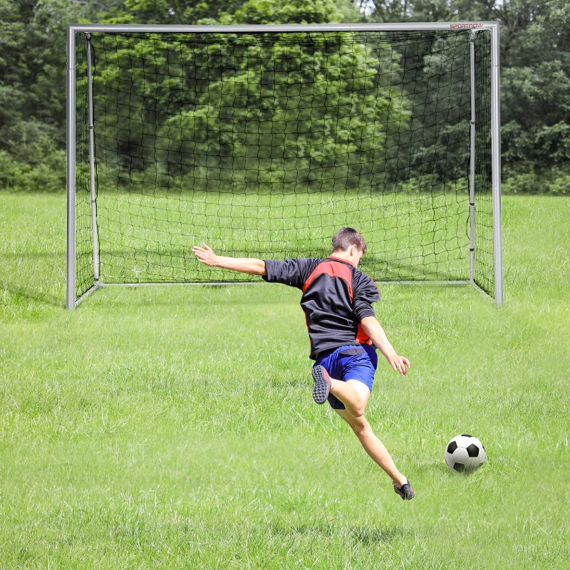 Soozier 10ft x 6.5ft Soccer Goal, Soccer Net for Backyard with Ground Stakes, Quick and Simple Set Up
