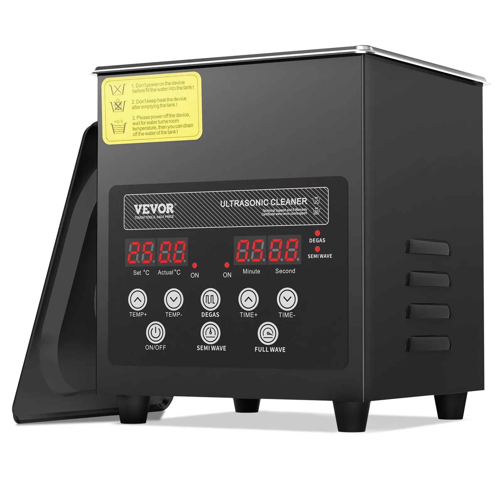 VEVOR 2L Ultra Sonic Cleaner Cleaning Machine with Basket Heater and Timer 60W