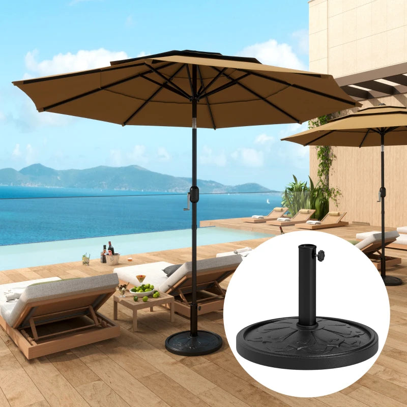 26 lbs Resin Round Patio Umbrella Base, Umbrella Stand Base, Outdoor Umbrella Stand for Outdoor, Lawn, Poolside