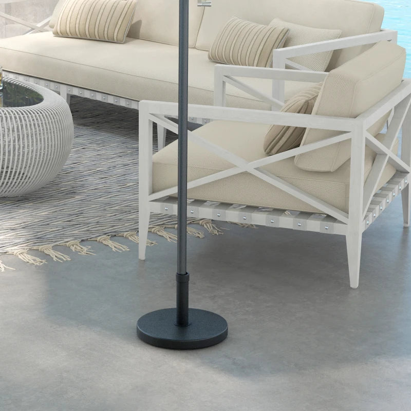 33 lbs Concrete Parasol Base, Heavy Duty Patio Umbrella Stand, 18.3" Round Garden Parasol Holder, Black