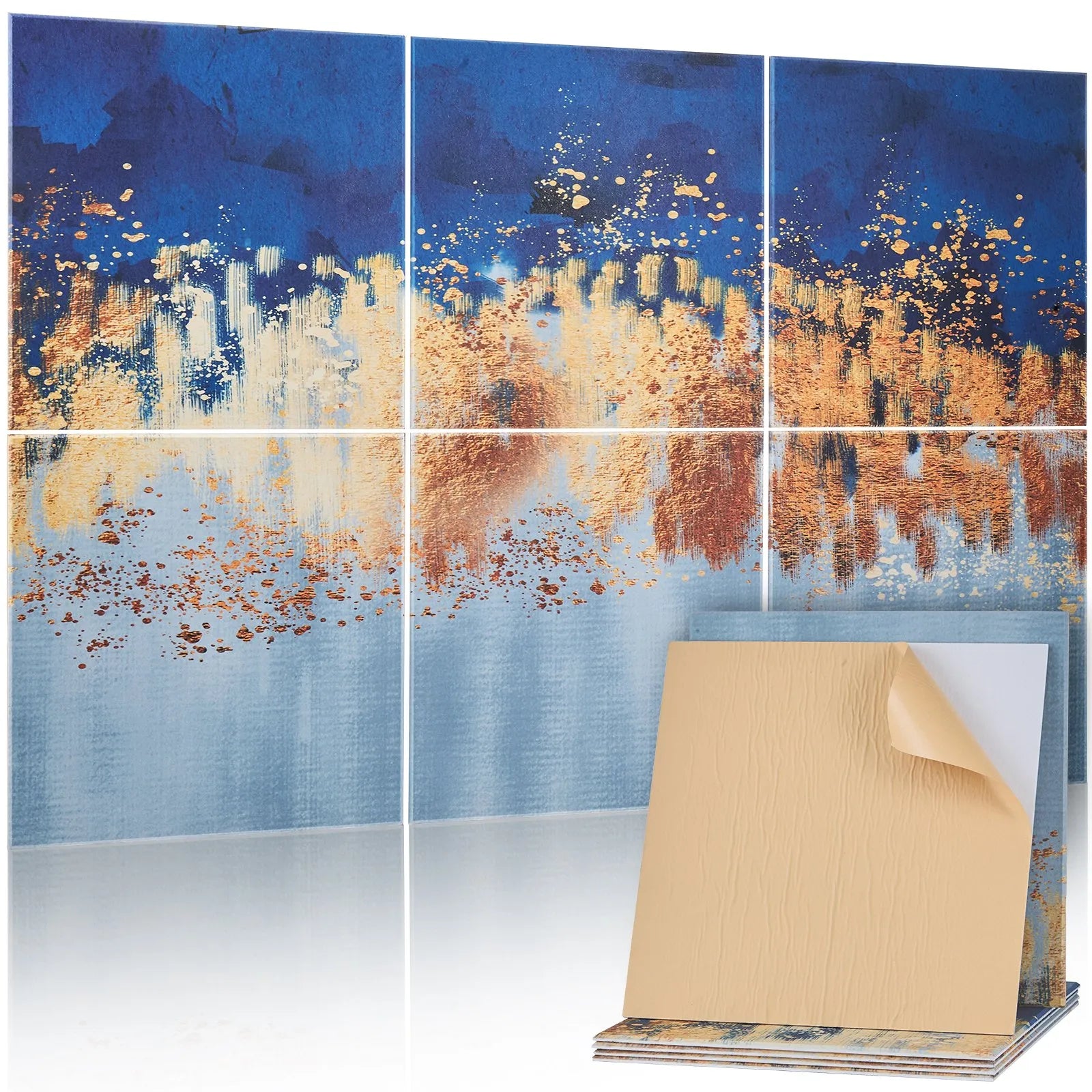 VEVOR 6 Pack Art Acoustic Panels 23.6 x 23.6 inch Self Adhesive for Home Pastel