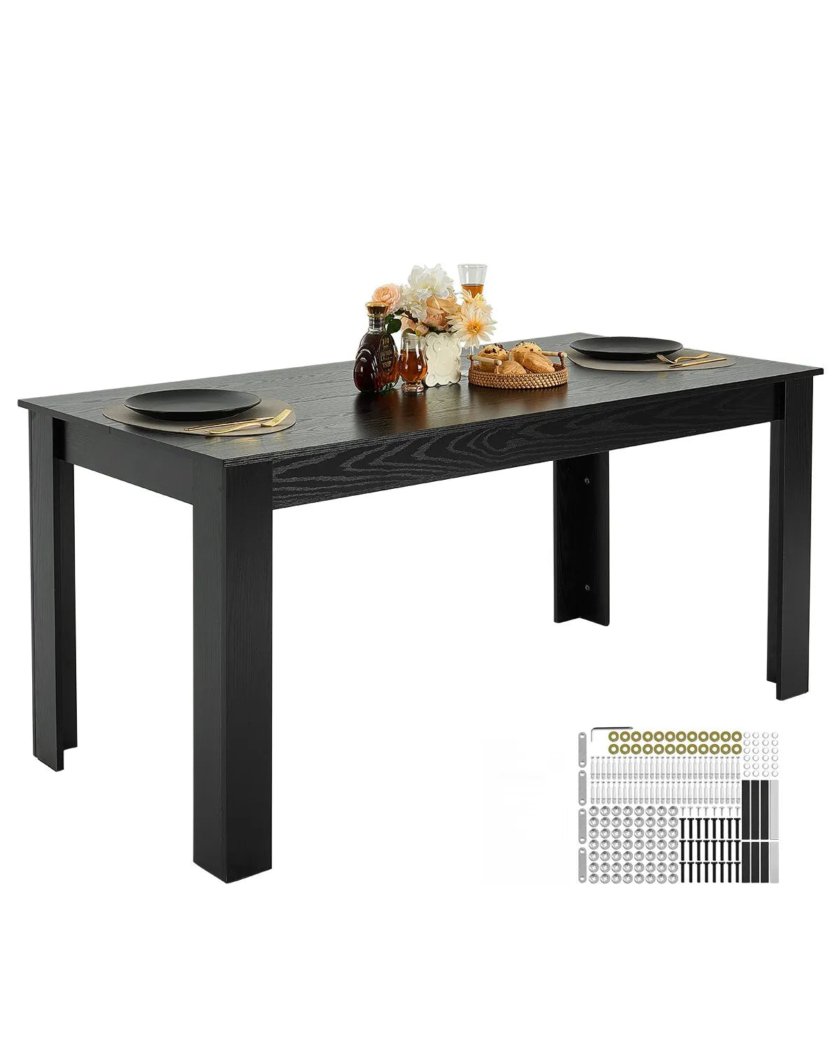 VEVOR 63in Rectangle Dining Table Wood Kitchen Table for 4-6 Person (Only Table)