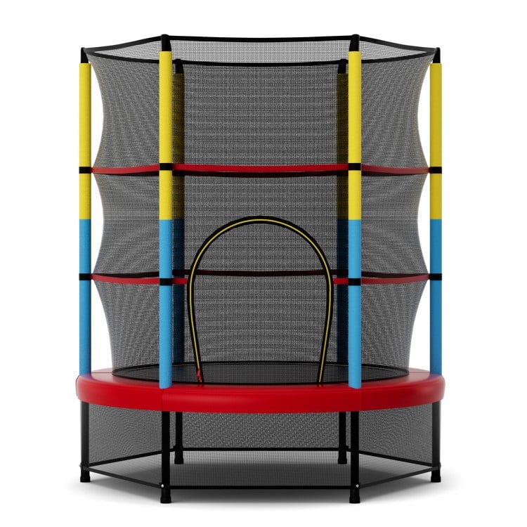 Kids Trampoline Recreational Bounce Jumper with Safety Enclosure Net