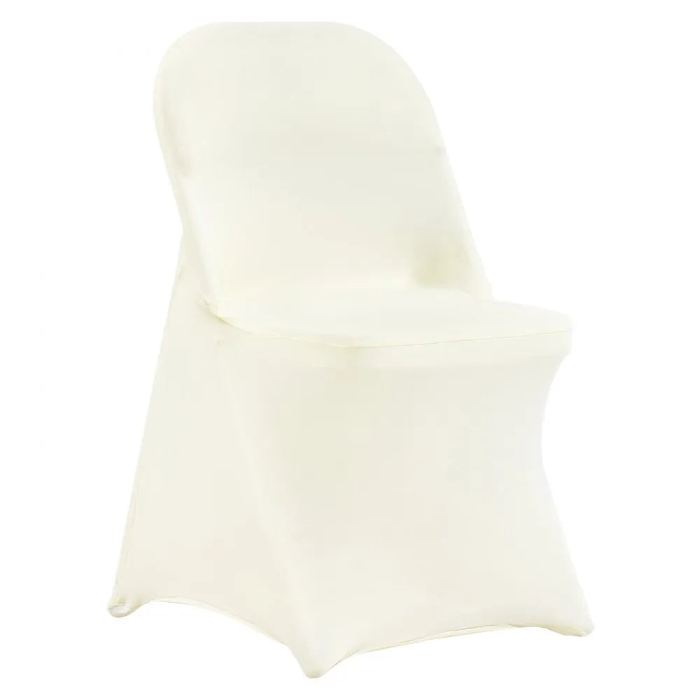 VEVOR 30PCS White Stretch Spandex Folding Chair Covers for Wedding Party Dining