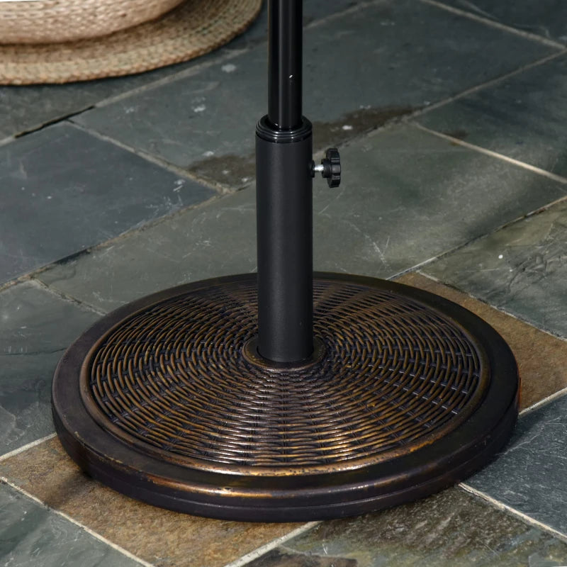 29LBS Offset Patio Umbrella Cement Base Stand Cantilever Parasol Holder Weight, Fits Φ1.4", Φ1.5", Φ1.9", Black
