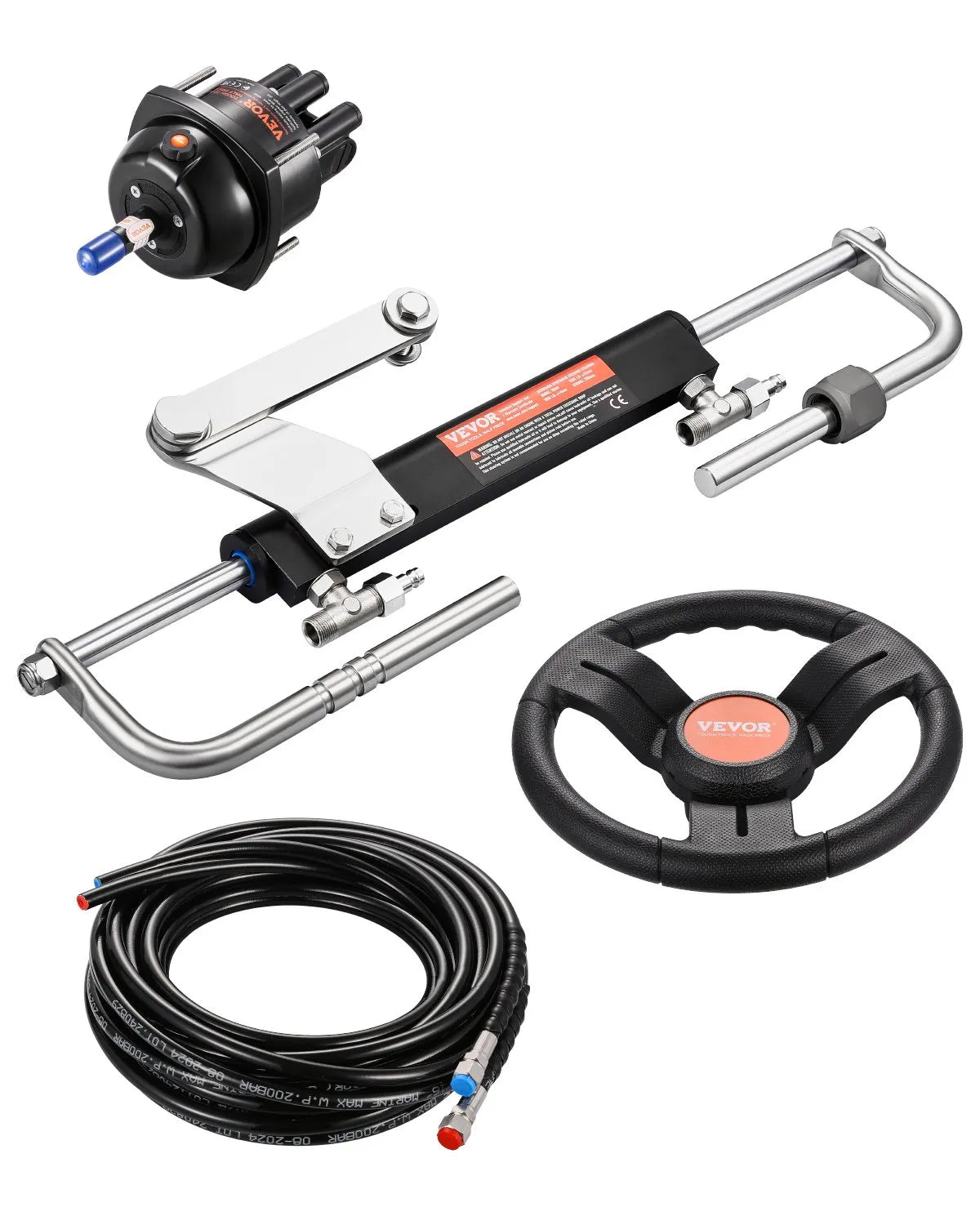 VEVOR 90HP Hydraulic Outboard Steering Kit Marine Boat Hydraulic Steering System