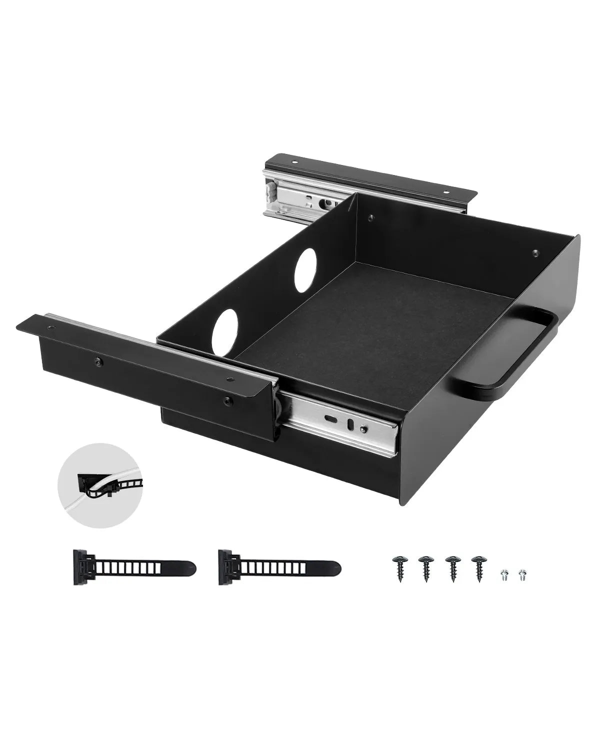 VEVOR 13" Under Desk Drawer Organizer Slide-out Drawer Space Saver Home Office