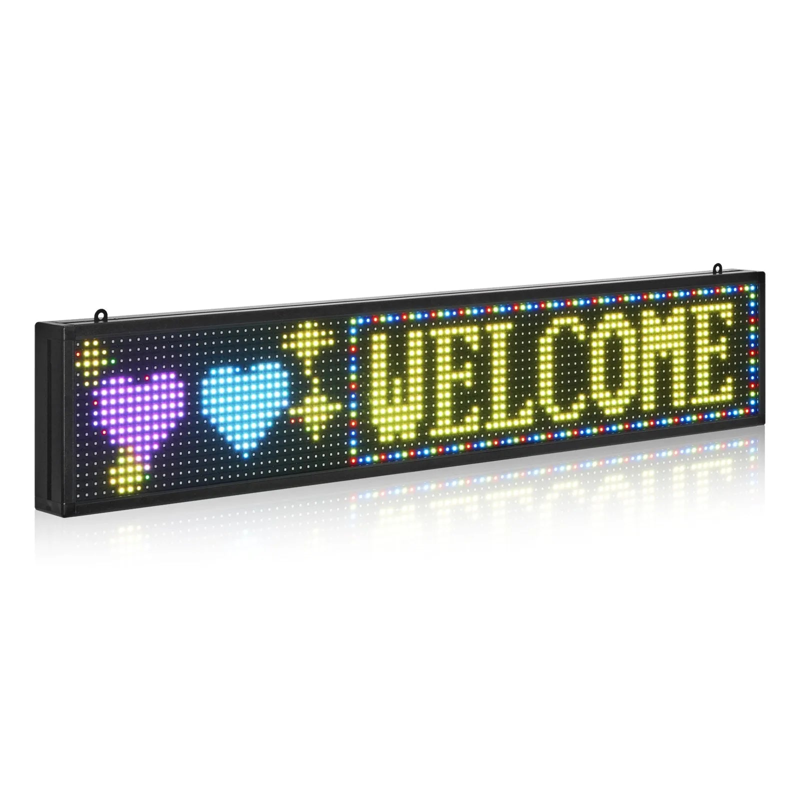 VEVOR 40x8in Programmable LED Sign Digital Scrolling Display Board P10 Fullcolor