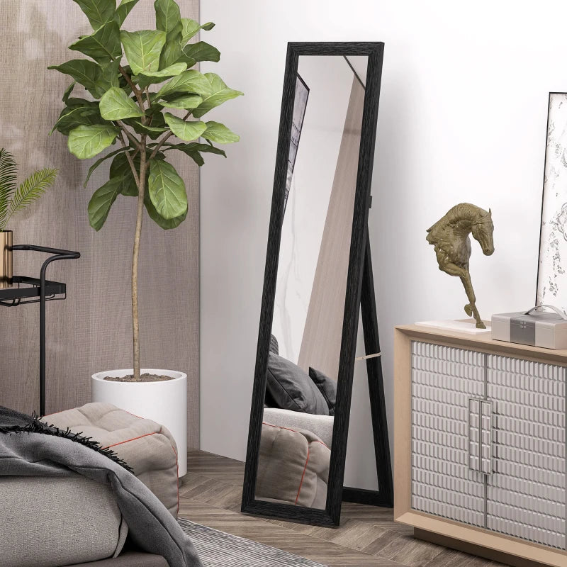 15" x 62" Full Length Mirror for Bedroom, Free Standing Dressing Mirror, Wall Mirror for Living Room, Black