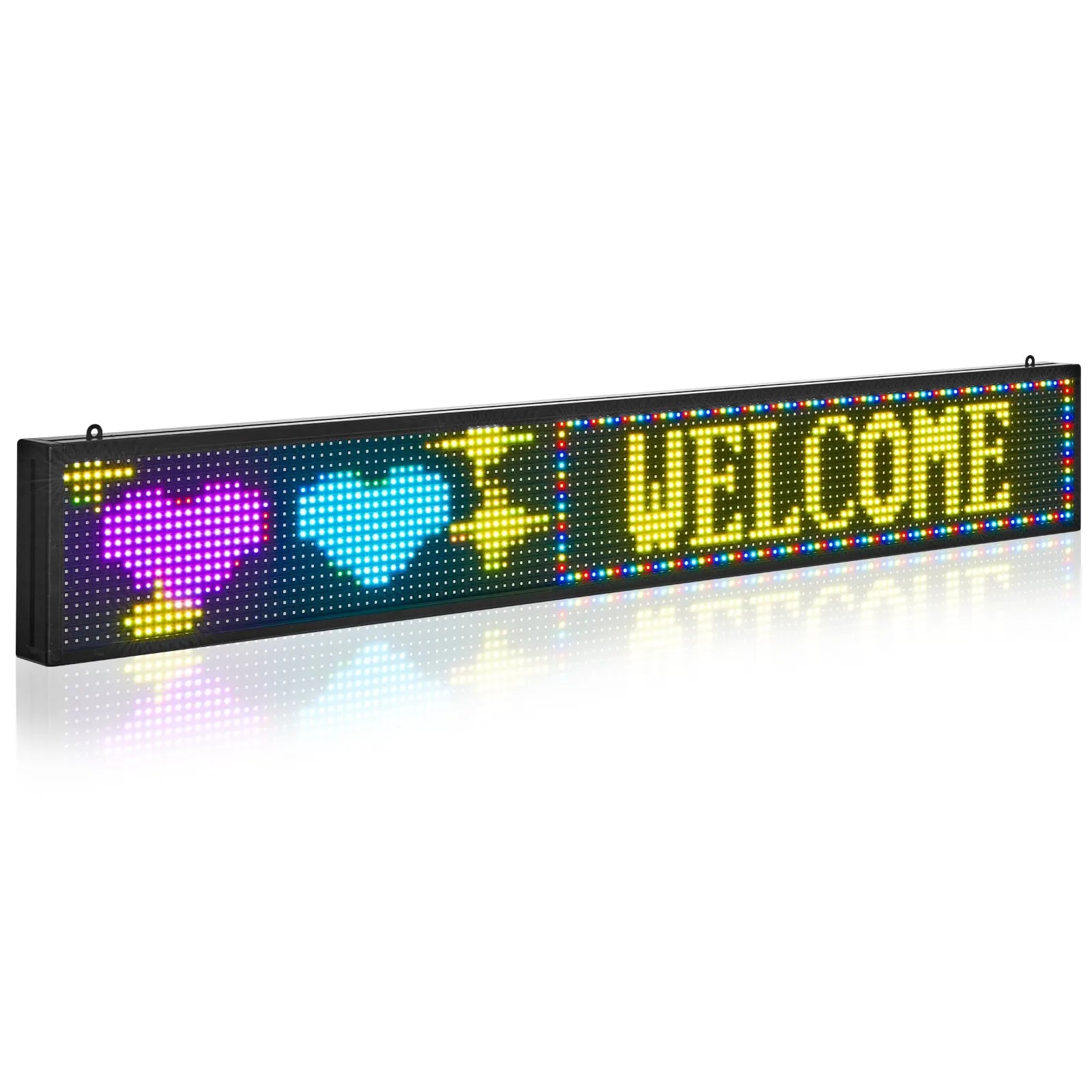 VEVOR 52x8in Programmable LED Sign Digital Scrolling Display Board P10 Fullcolor