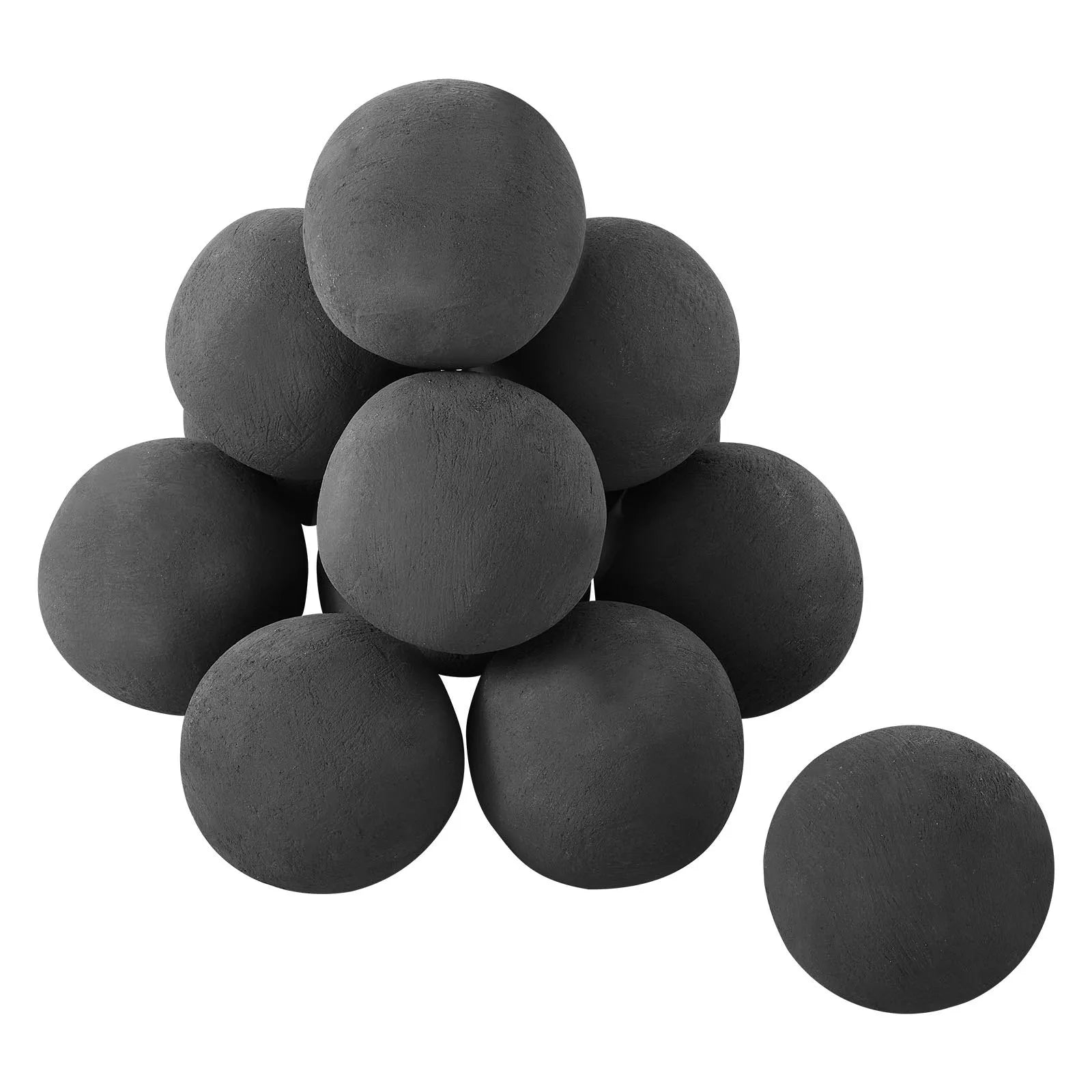 VEVOR 4 Inch 12 Pcs Ceramic Fire Balls Round Fire Stones Reusable Lava Rocks