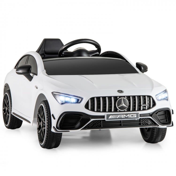 12V Kids Ride on Car Mercedes-Benz AMG CLA 45 with Remote-White