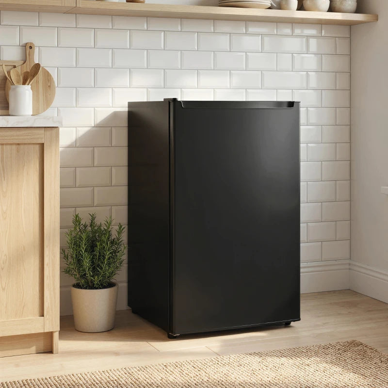 2.1 Cu. Ft. Mini Freezer, Compact Upright Freezer with Reversible Door, Removable Shelf, Adjustable Temperature, Black