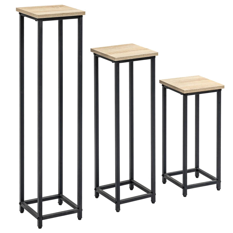 3 Packs Plant Stand Indoor, Metal Plant Stand Outdoor Plant Rack, Decorative Flower Display Holder for Patio Garden