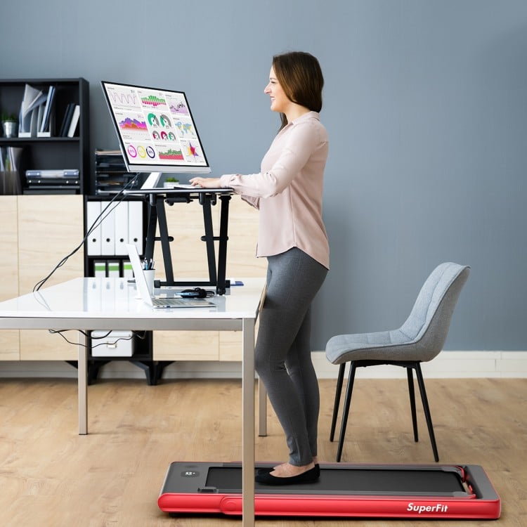 2-in-1 Electric Motorized Health and Fitness Folding Treadmill with Dual Display and Speaker