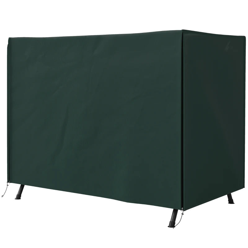 3-Seater Patio Swing Cover, Outdoor Garden Furniture Protection Hammock Glider Cover, 81" x 49" x 65", Dark Green