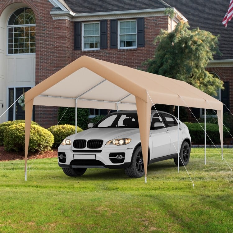 10 x 20 Feet Patio Heavy Duty All-Weather Carport-without Sidewall