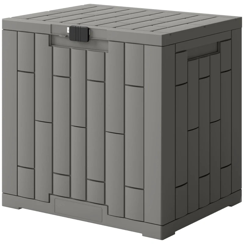 30 Gallon Resin Deck Box, Lockable Outdoor Storage Box, Splash-Resistant & UV Resistant Patio Storage Container