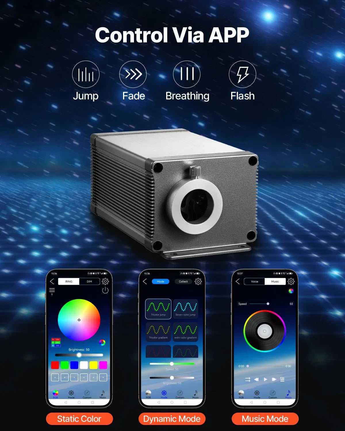 VEVOR 550pcs Headliner Star Light Kit Roof Twinkle Ceiling Lights Fiber Optic