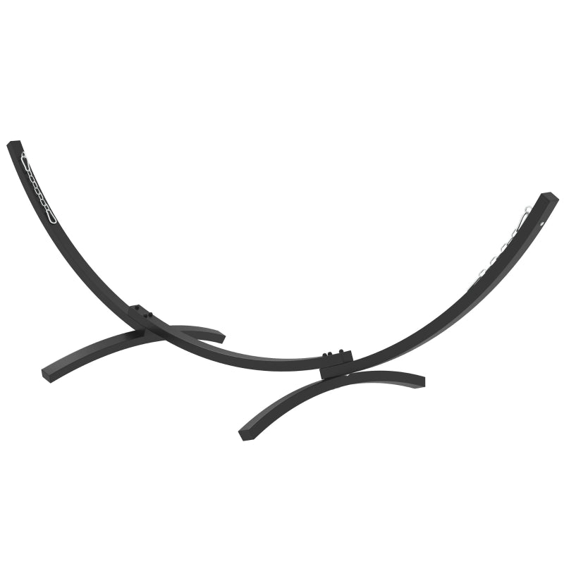 12' Hammock Stand with Steel Frame, Hammock Chair Stand Only for Garden, Camping, Picnic, Outdoor, Patio, Grey